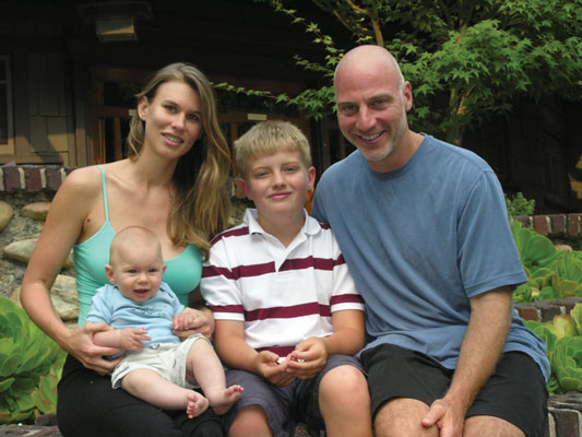 
The Moses family: Eliza, baby Alex, Will and Bill.
